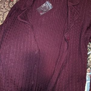 Burgandy cardigan brand new